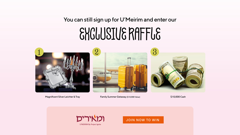 You can still sign up for U'Meirim